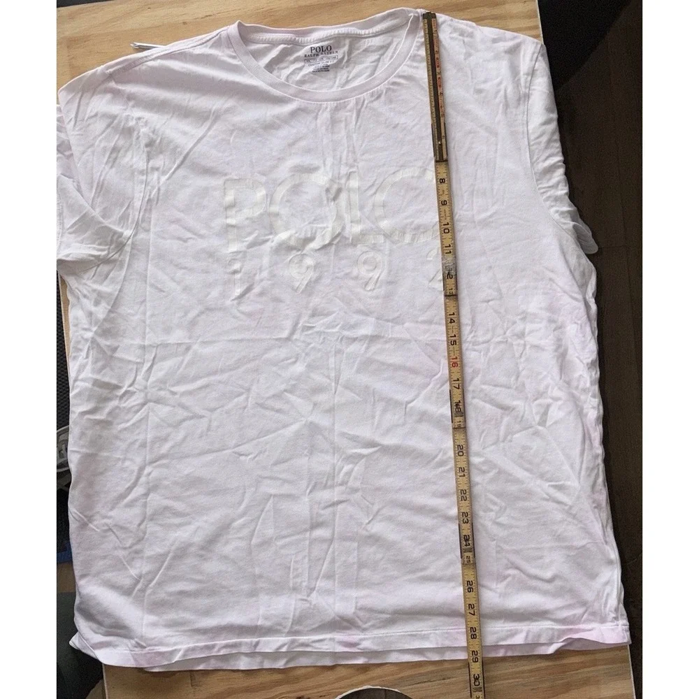 Polo Ralph Lauren XXL 2XL Faded Tie-Dye T-Shirt Polo 1992 Custom Slim Fit Purple